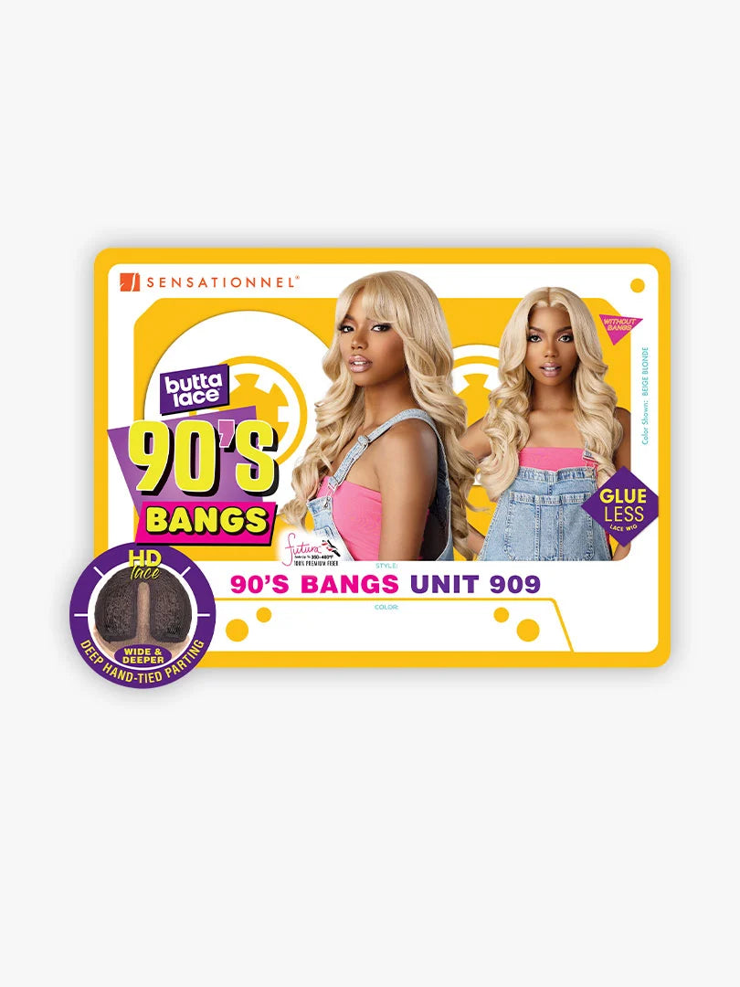 Sensationnel Butta Lace 90's Bangs Glueless HD Lace Front Wig 90's BANGS UNIT 909
