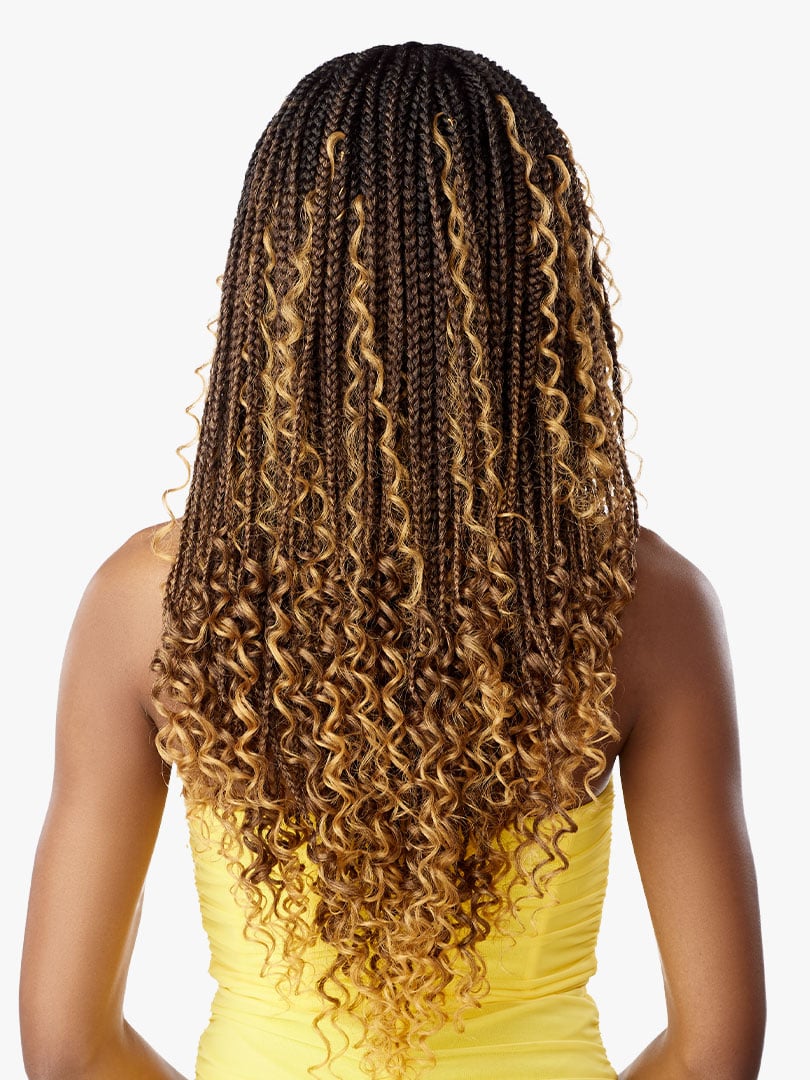 Sensationnel Cloud 9 Swiss Lace Wig Glueless Synthetic 4X4 Braided Lace Front Wig BOHO BOX BRAID 30"