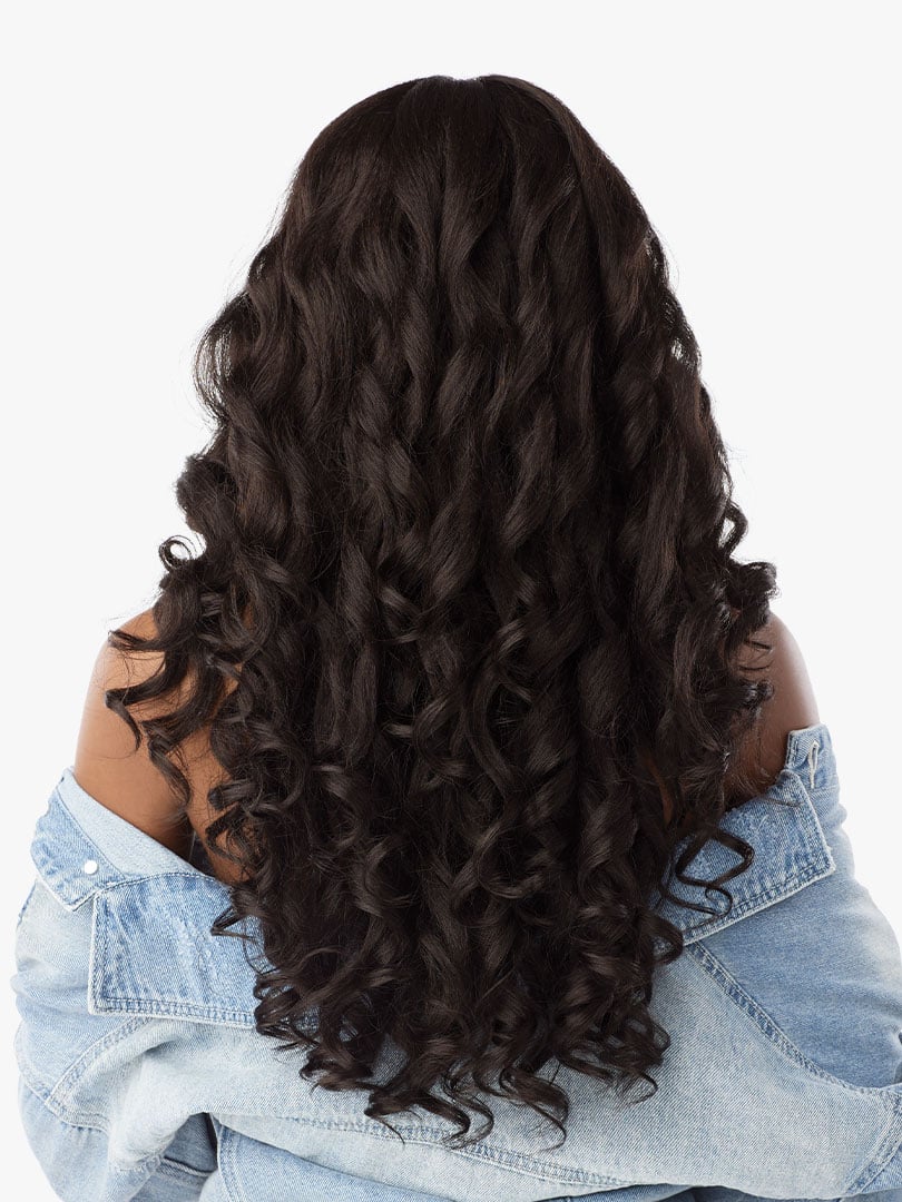 Sensationnel Curls Textured Lace Glueless Y-Part HD Lace Front Wig KINKY Edges LOOSE SPIRAL 24"