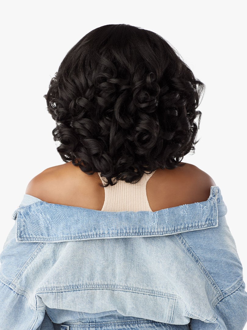 Sensationnel Curls Kinks Textured Lace Kinky Edges Glueless HD Lace Front Wig Y-PART KINKY VOLUME CURL 14"