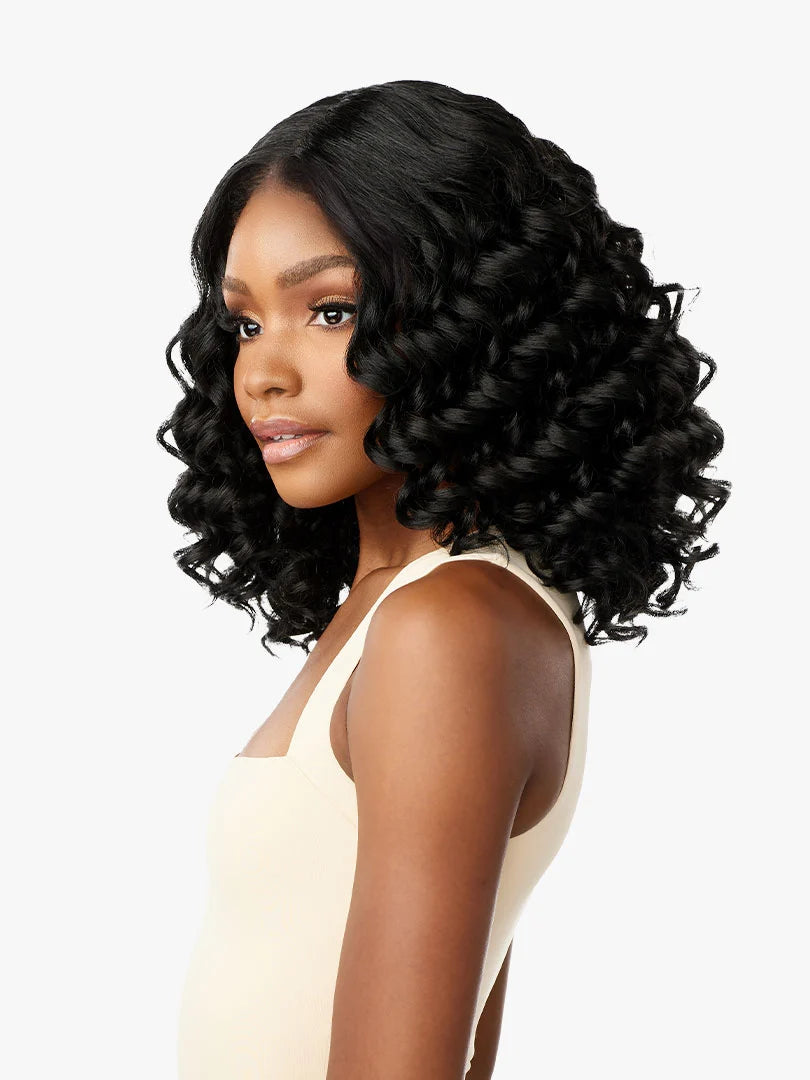 Sensationnel Curls Kinks & Co Glueless Textured HD Lace Front Wig Y-PART KINKY EDGES SPIRAL CURL 14"