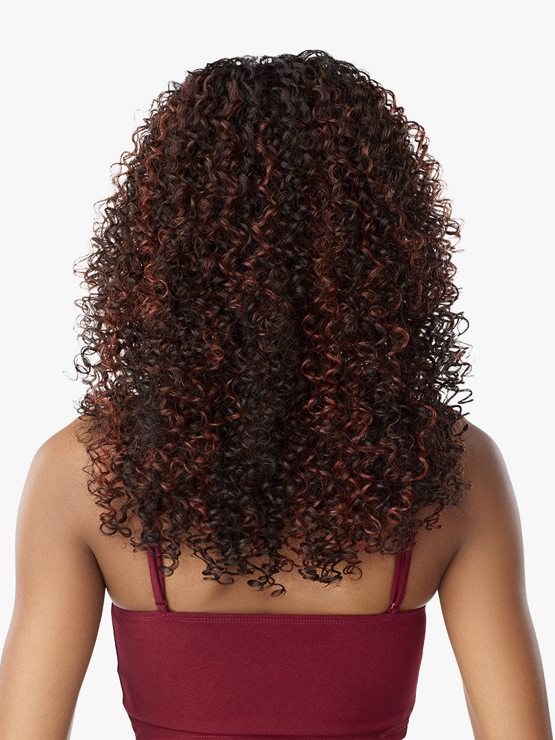 Sensationnel Curls Kinks & Co Synthetic Hair Glueless V Part Wig V UNIT 5