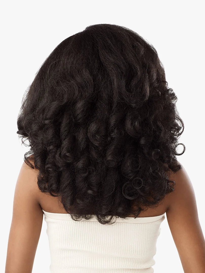 Sensationnel Curls Kinks & Co Synthetic Hair Glueless HD Lace Wig Y PART KINKY ROLLER SET 16