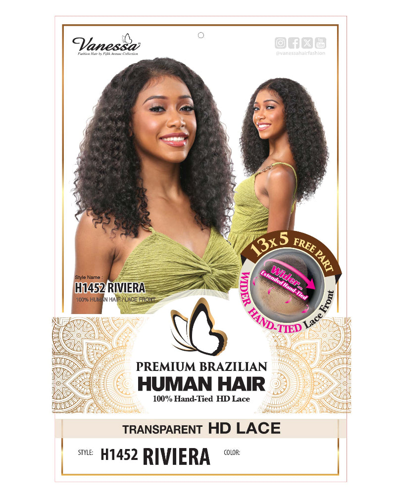 Vanessa Premium Brazilian Human Hair Glueless 13x5 HD Lace Front Wig RIVIERA