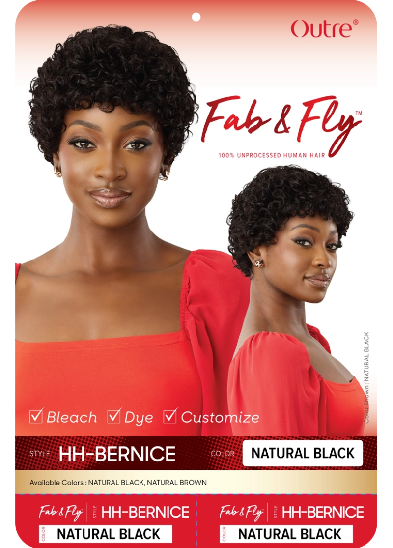 Outre Fab & Fly 100% Unprocessed Human Hair Full Wig BERNICE