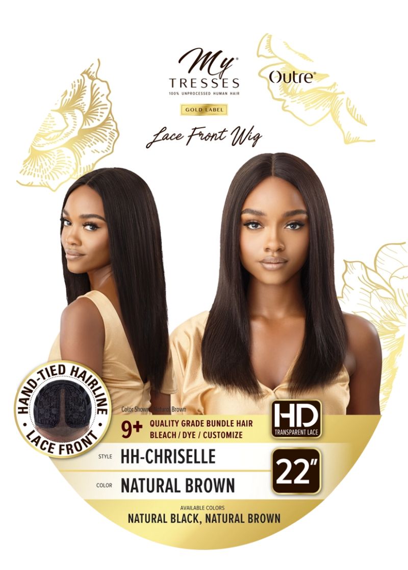 Outre My Tresses Gold Label 100% Unprocessed Human Hair HD Lace Front Wig CHRISELLE