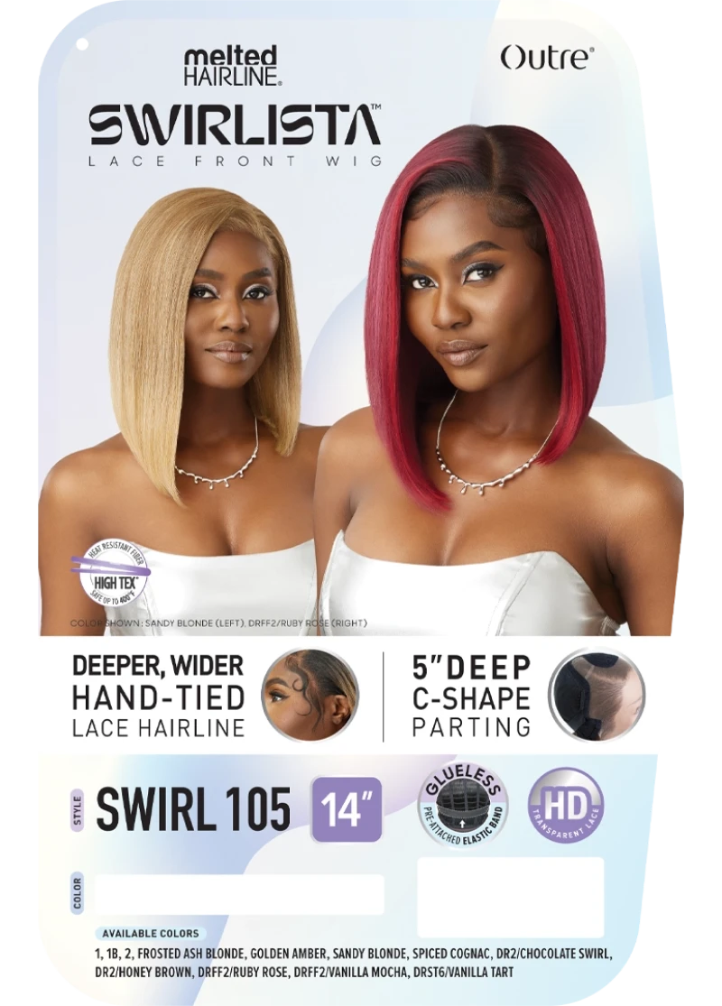 Outre Melted Hairline Swirlista Glueless 5" Deep Parting HD Lace Front Wig SWIRL 105