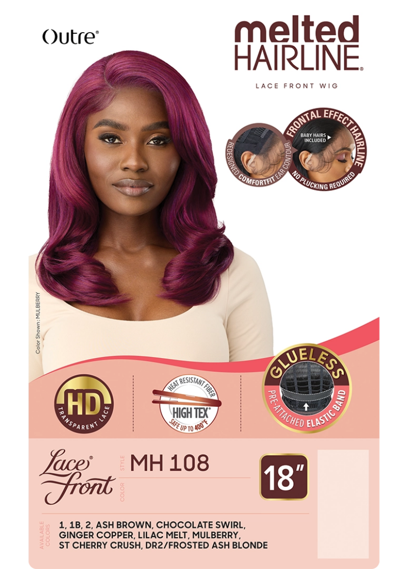 Outre Melted Hairline Glueless HD Lace Front Wig MH 108