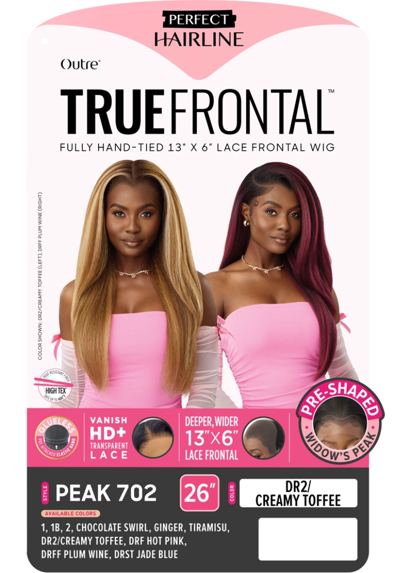 Outre Perfect Hairline True Frontal Glueless Hand-Tied 13x6 HD Lace Front Wig PEAK 702