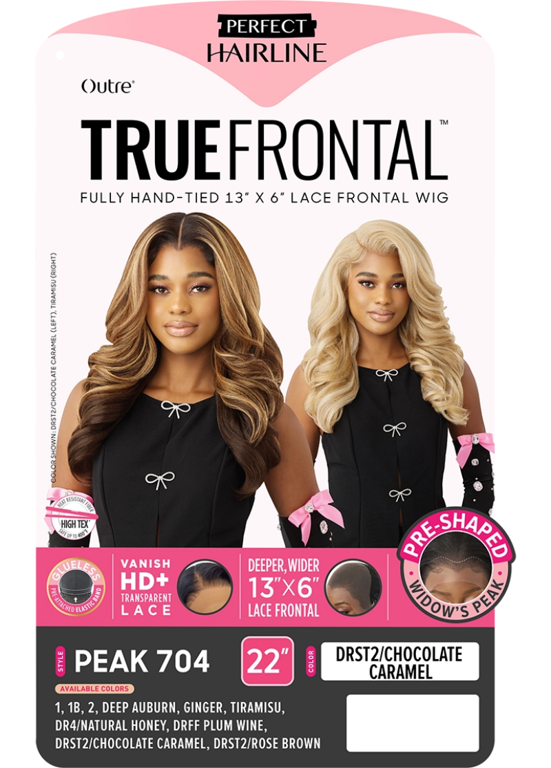 Outre Perfect Hairline True Frontal Glueless Hand-Tied 13x6 HD Lace Front Wig PEAK 704