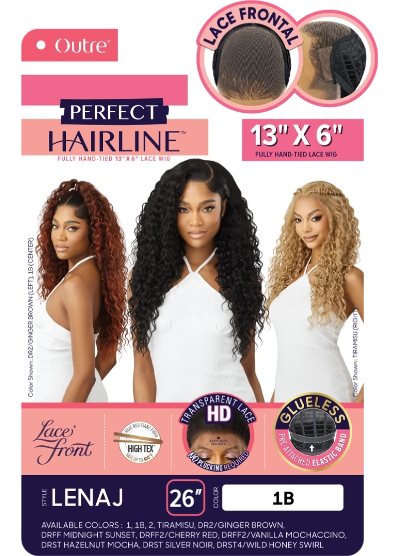 Outre Perfect Hairline Glueless 13x6 HD Lace Front Fully Hand-Tied Wig LENAJ