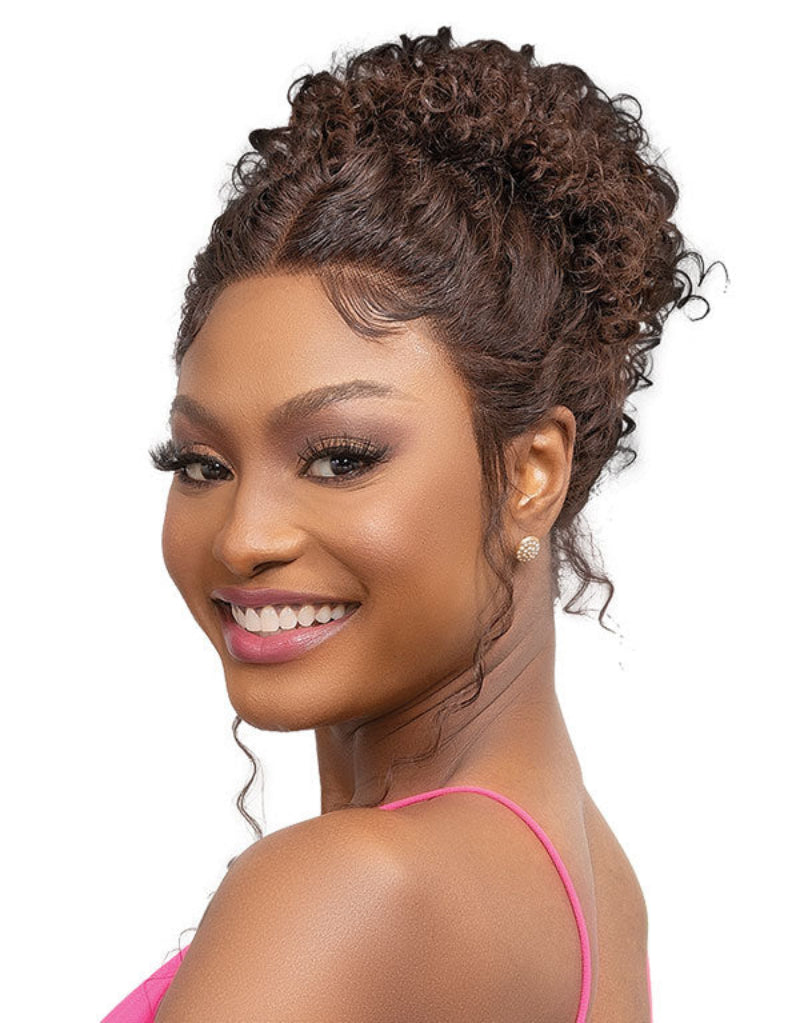 Janet Collection Natural Glueless 100% Virgin Remy Human Hair HD Lace 13x4 Front Wig FENELLA