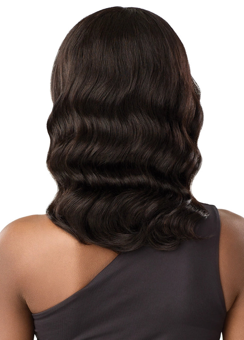 Outre My Tresses Black Label Glueless 100% Unprocessed Human Hair 13x4 HD Lace Front Wig VIRGIN BODY WAVE 14"
