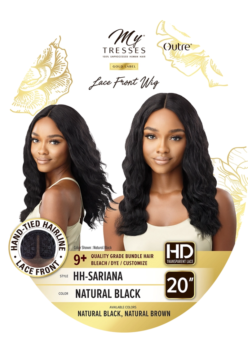 Outre My Tresses Gold Label 100% Unprocessed Human Hair HD Lace Front Wig Sariana