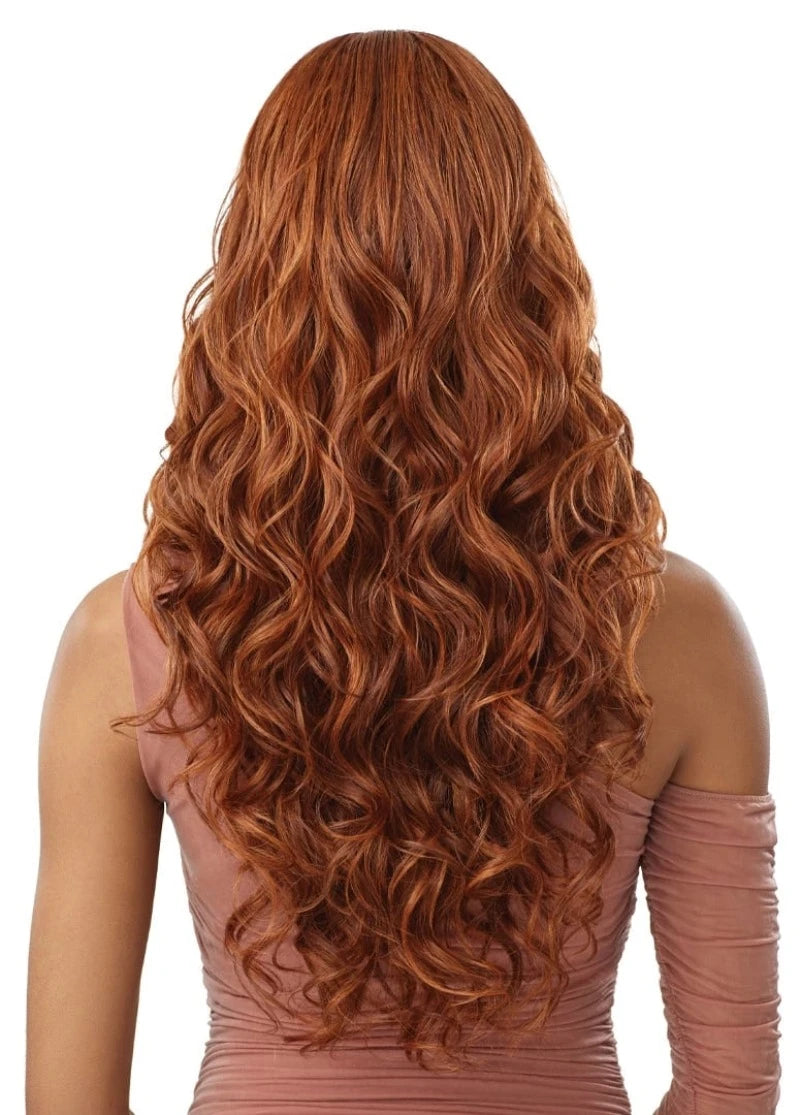 Outre 5x5 Lace Closure Wig 100% Human Hair Blend Glueless HD Lace Front Wig GLAM CURLS 24"