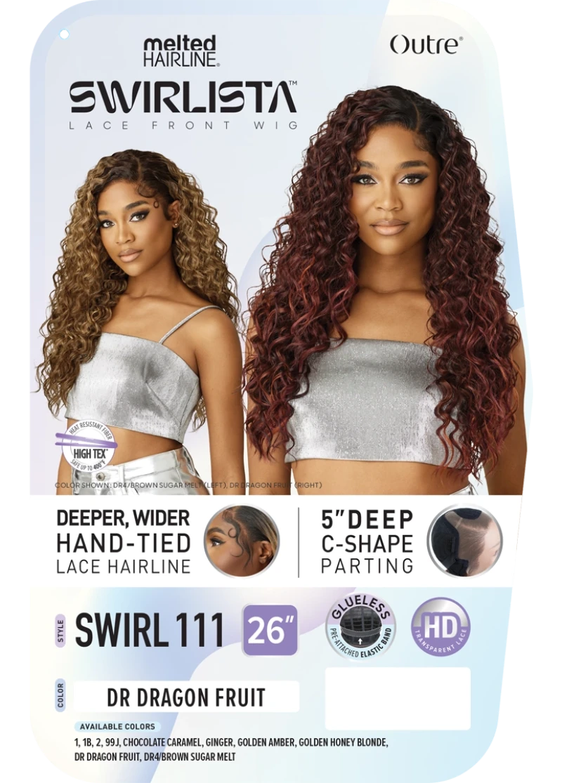 Outre Melted Hairline Swirlista Glueless HD Lace Front 5" Deep C-Shape Parting Wig SWIRL 111