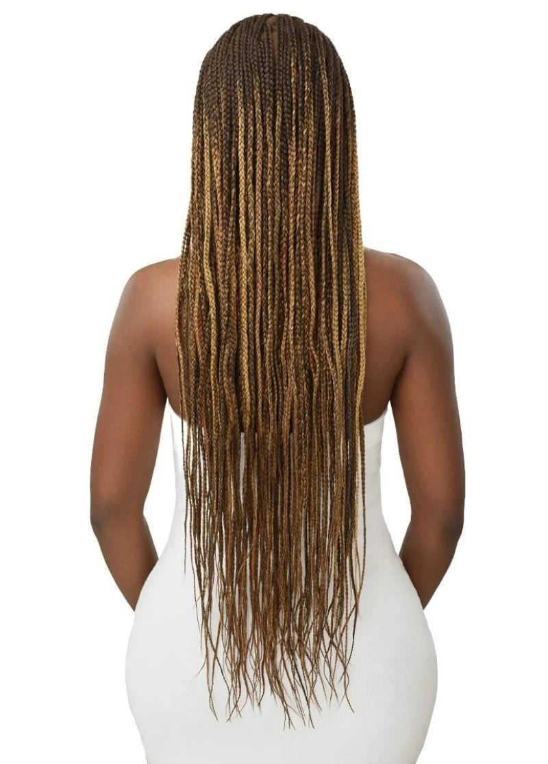 Outre Glueless 100% Fully Hand-Tied Pre-Braided HD Transparent Whole Lace Wig KNOTLESS BOX BRAIDS 36"