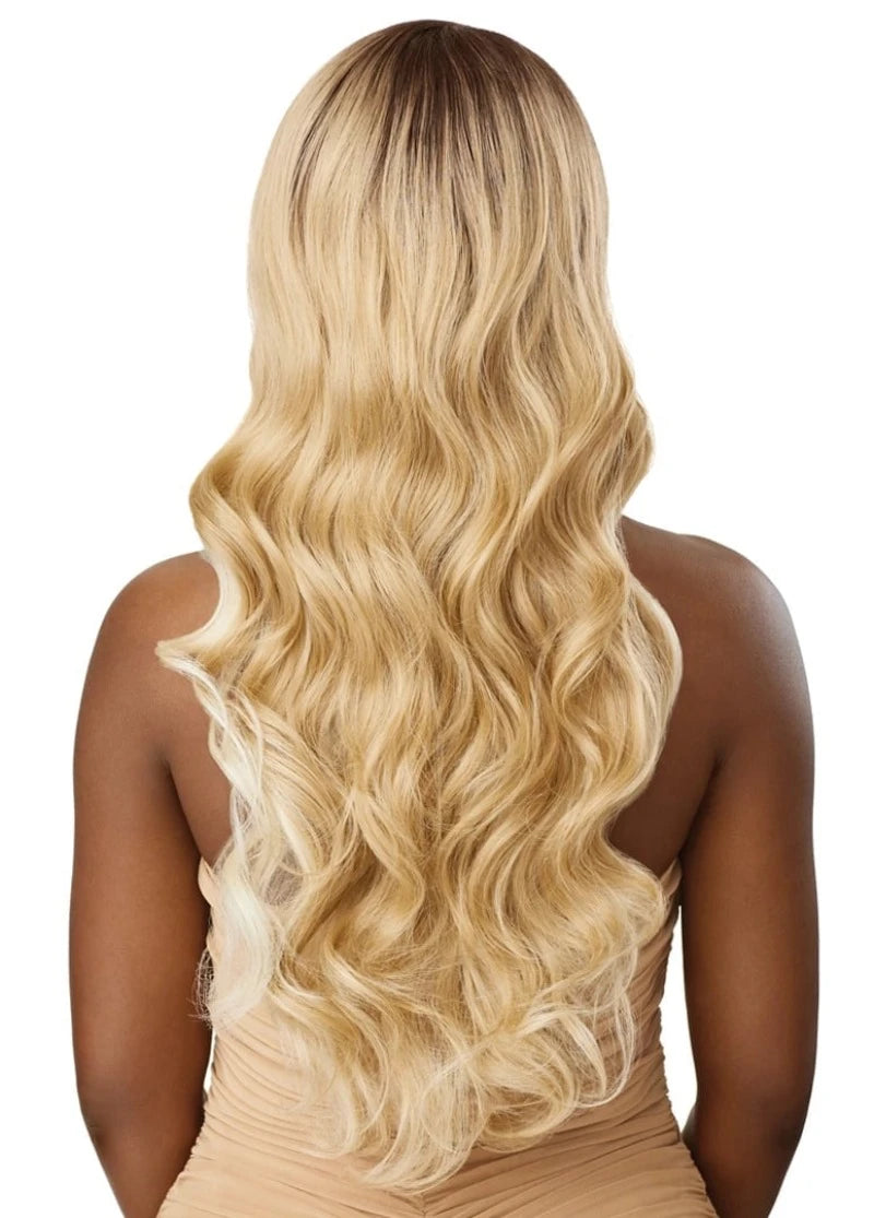 Outre Synthetic Sleek Lay Part HD Transparent Lace Front Wig Sahari