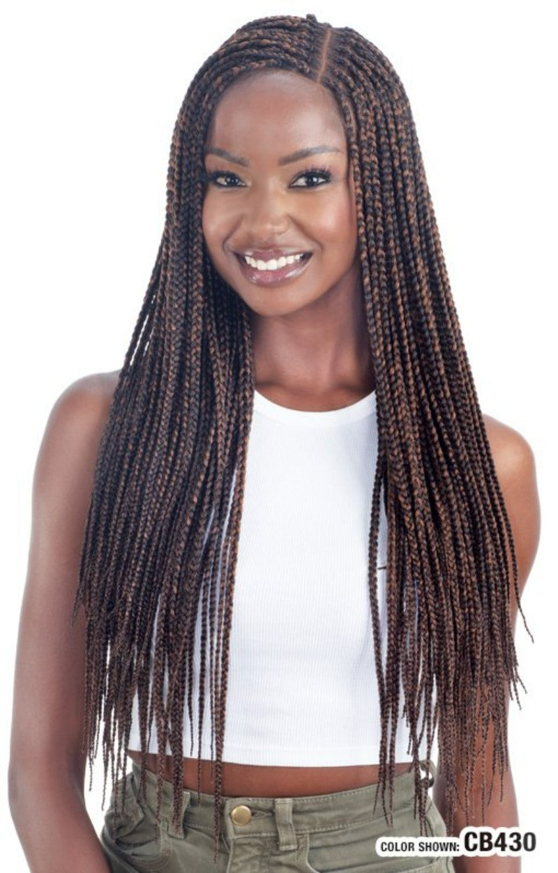FreeTress Equal Premium Braided HD Lace Front Wig 5X5 lace Parting NAT BOX BRAID 28"