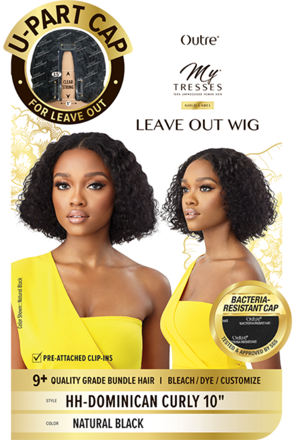 Outre Mytresses Gold Label 100% Unprocessed Human Leave Out Wig DOMINICAN CURLY 10"