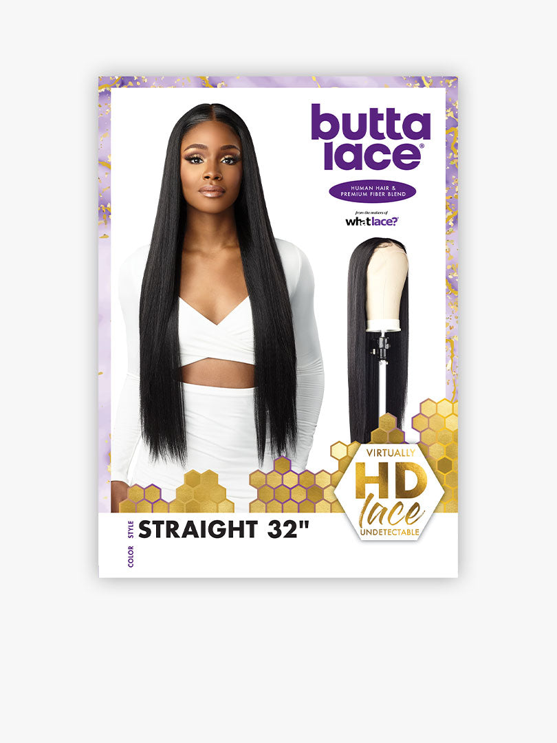 Sensationnel Human Hair Blend Butta HD Lace Front Wig STRAIGHT 32