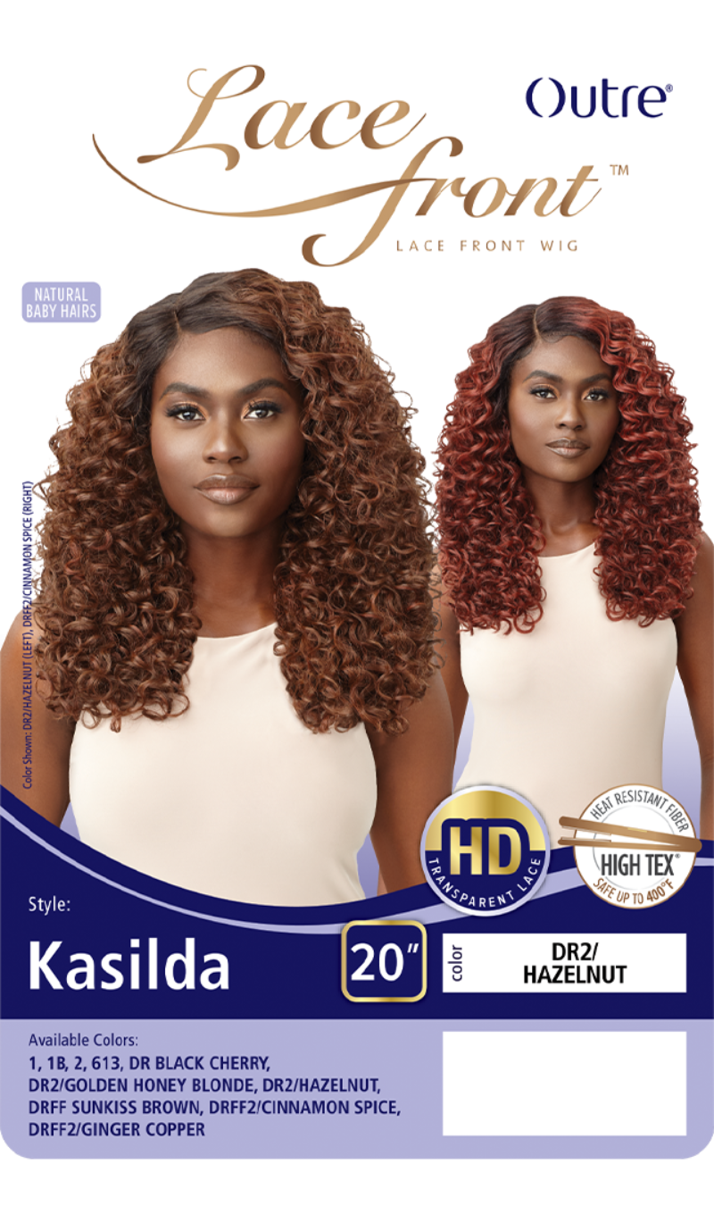 Outre Synthetic Wet & Wavy HD Transparent Lace Front Wig KASILDA