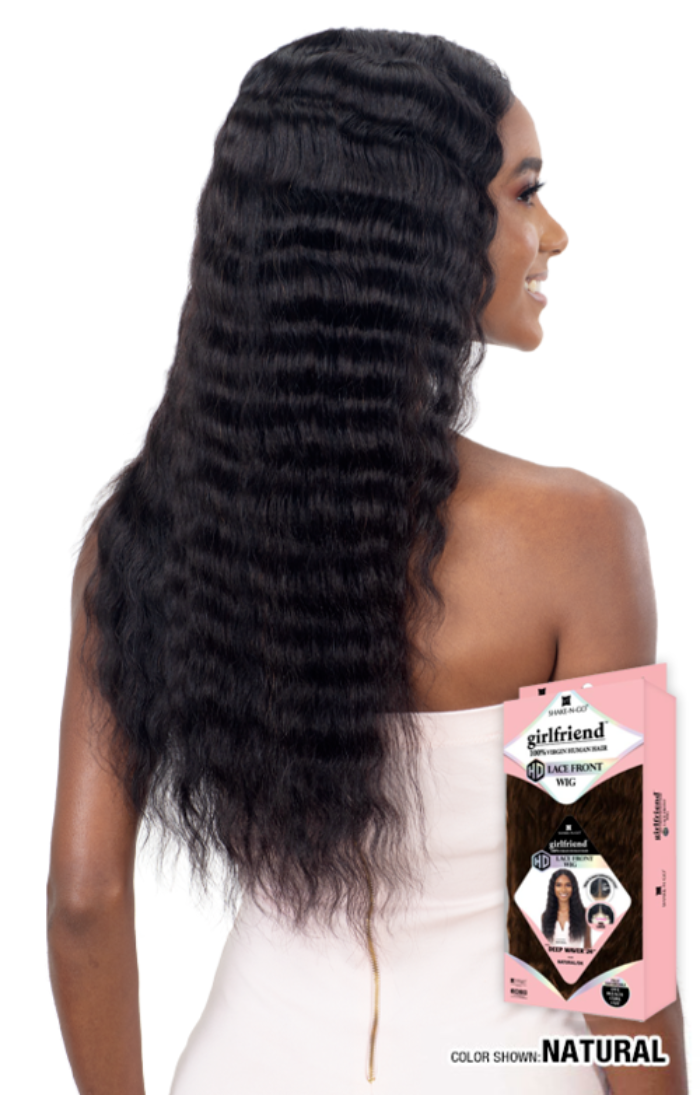 Shake n go Girlfriend 100% Virgin Human Hair HD Lace Front Wig DEEP WAVER 24"