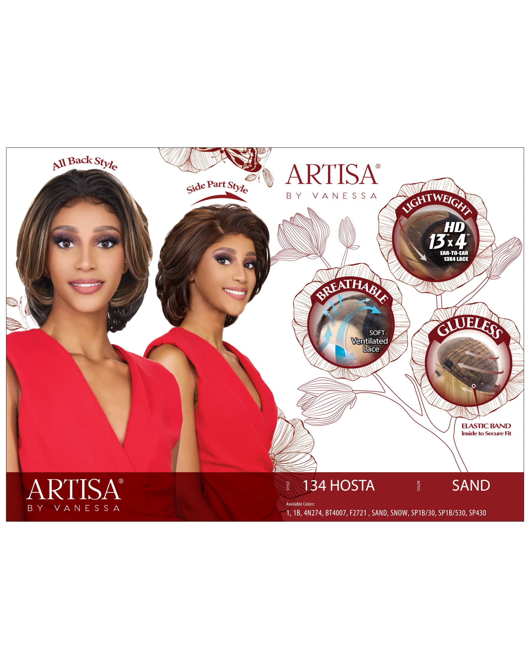 Vanessa Artisa Glueless Synthetic 13x4 HD Lace Front Wig 134 HOSTA
