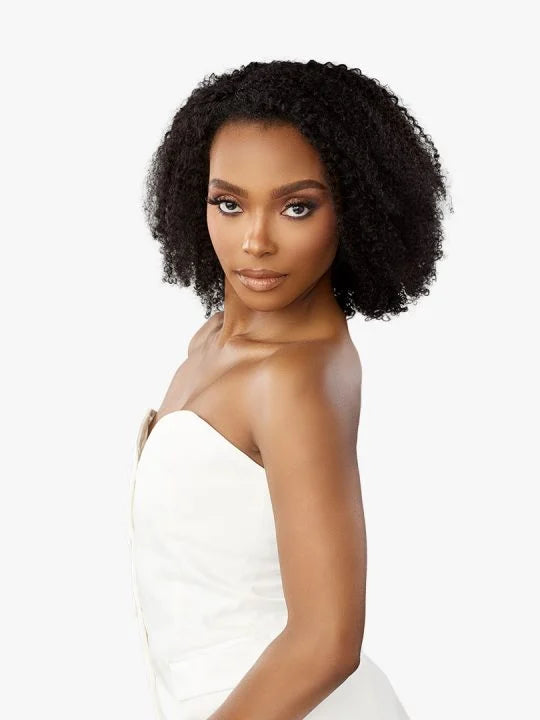 Sensationnel 13A Unprocessed 100% Virgin Human Hair Half Wig 13A HALF WIG KINKY BURMESE CURL 14"