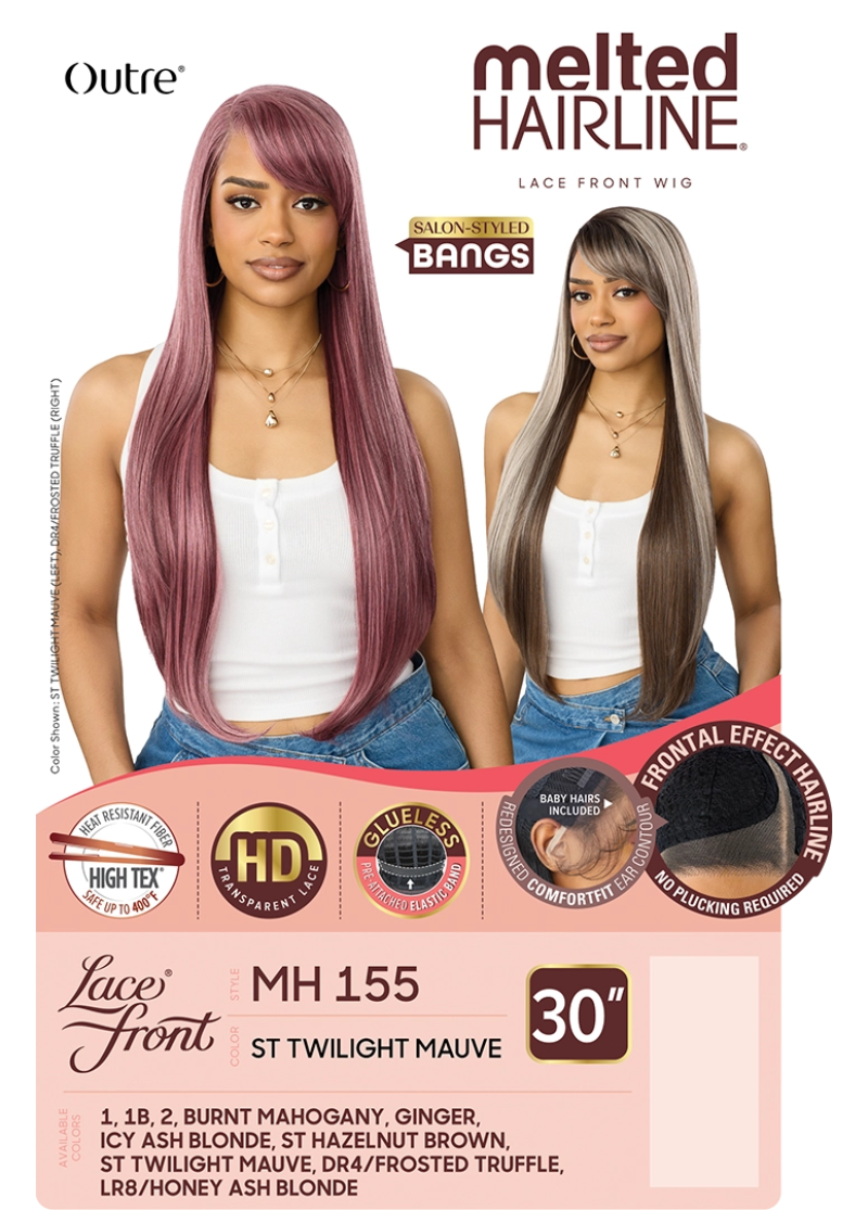 Outre Melted Hairline Glueless HD Transparent Lace Front Wig MH 155
