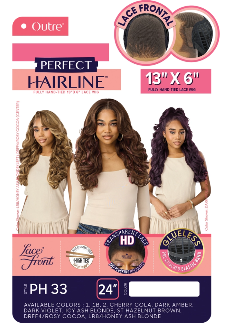 Outre Perfect Hairline Glueless HD Transparent 13x6 Lace Frontal Wig PH 33