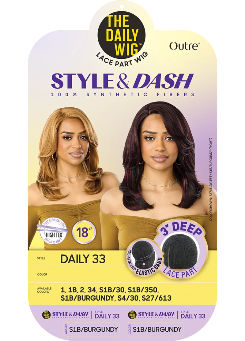 Outre The Daily Wig Style & Dash 3" Deep Lace Part Wig DAILY 33