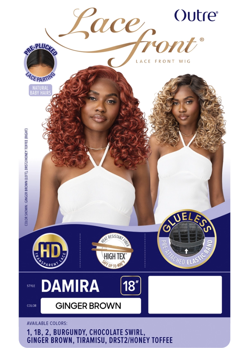 Outre Lace Front Glueless HD Transparent Lace Front Wig DAMIRA