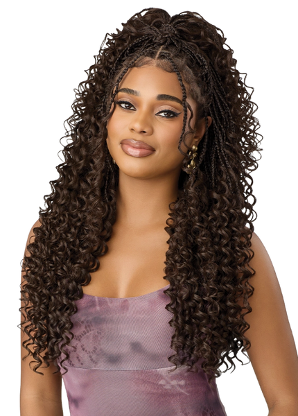 Outre Airtied 100% Fully Hand-Tied Glueless 13X6 HD Lace Front Wig BOHO PASSION BOX BRAIDS 24"
