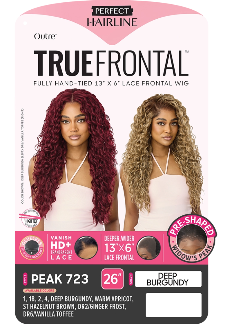 Outre True Frontal Perfect Hairline Glueless 13x6 HD Transparent Lace Frontal Wig PEAK 723