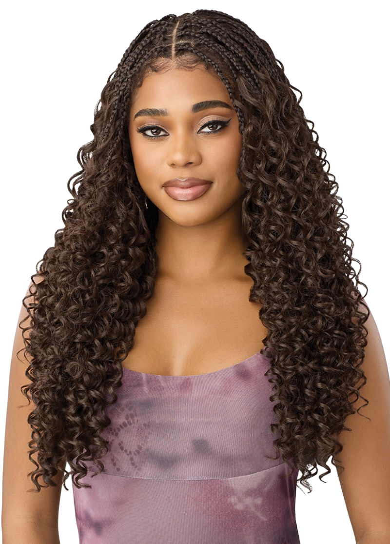 Outre Airtied 100% Fully Hand-Tied Glueless 13X6 HD Lace Front Wig BOHO PASSION BOX BRAIDS 24"