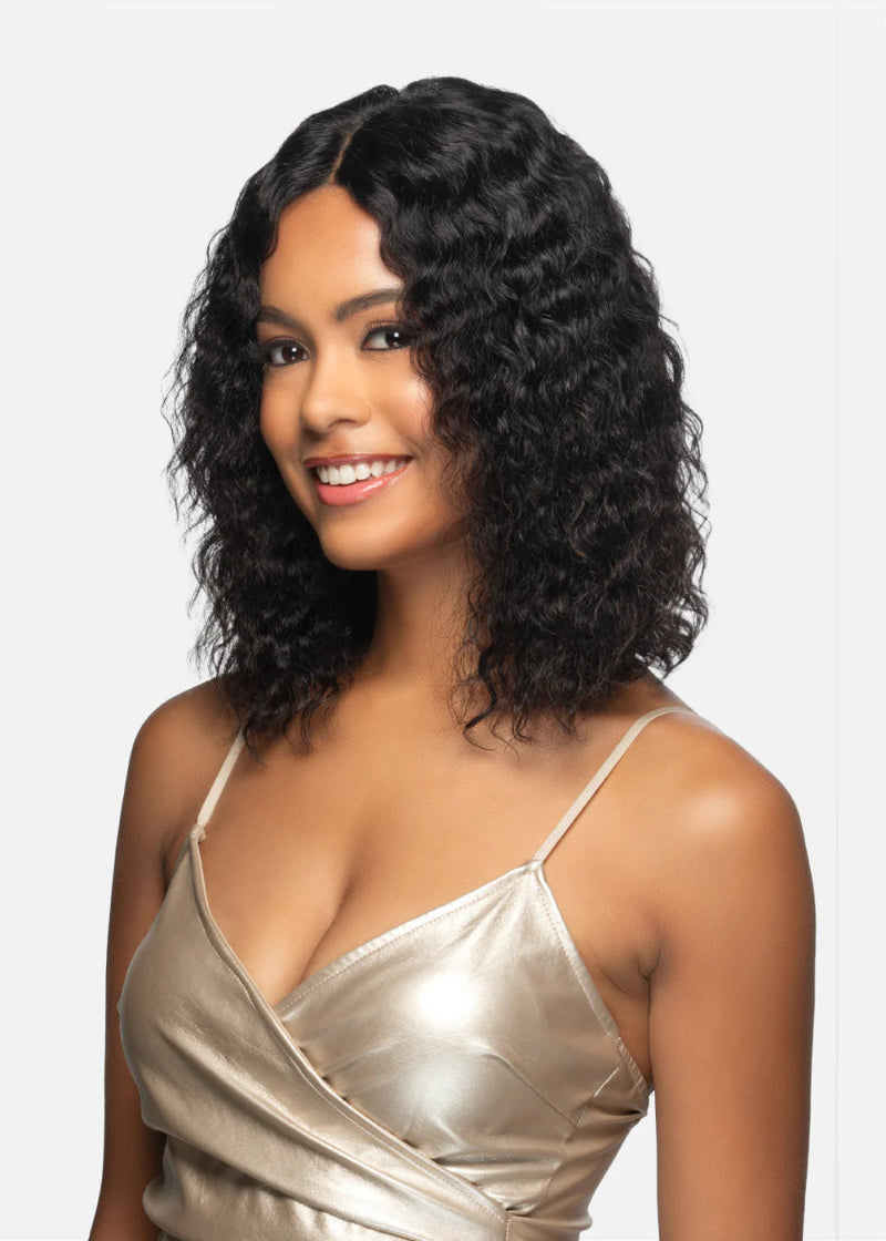 Vivica A Fox Natural Brazilian 100% Unprocessed Remi Human Hair 3.5" HD Deep Lace Part Wig WET & WAVY COOL