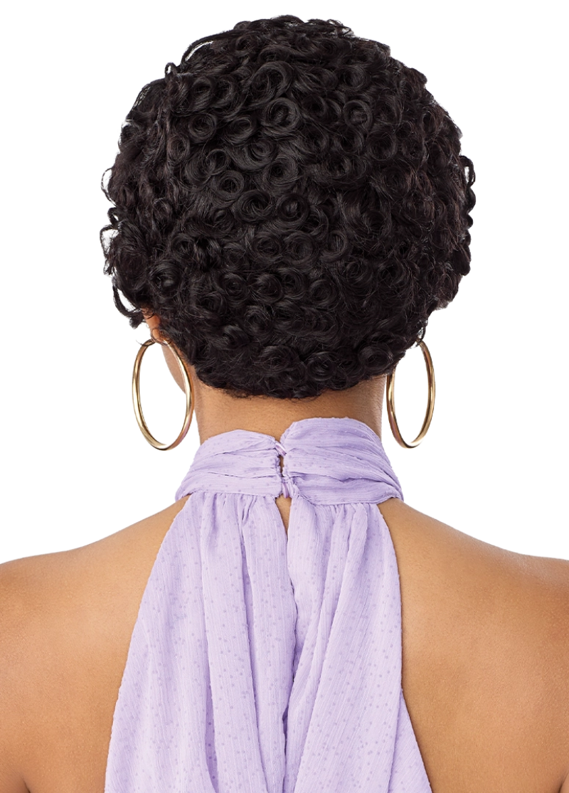Outre Premium Duby Dazzle 100% Human Hair Glueless 13x4 Lace Frontal Wig PIN CURL PIXIE