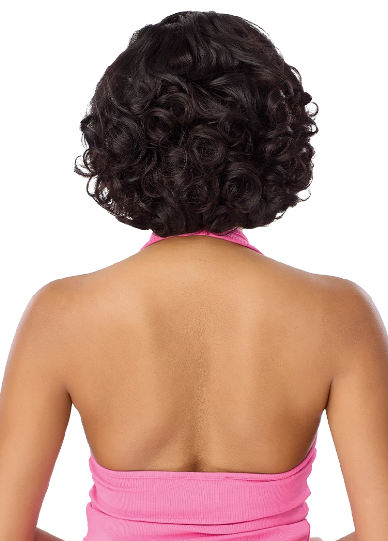 Outre Premium Duby Dazzle 100% Human Hair Glueless 13x4 Lace Frontal Wig Rose Curls 10