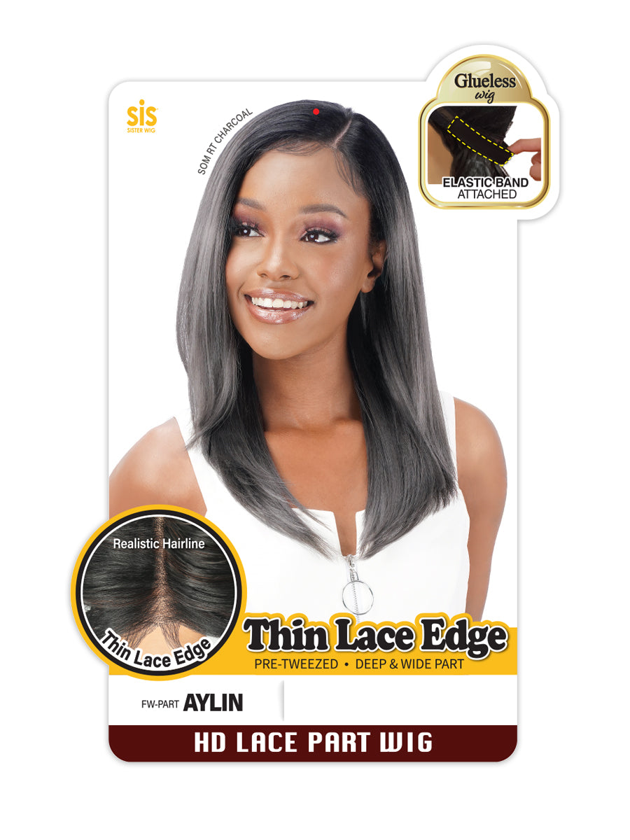 Zury Sis Glueless Synthetic Thin Lace Edge HD Lace Part Wig AYLIN