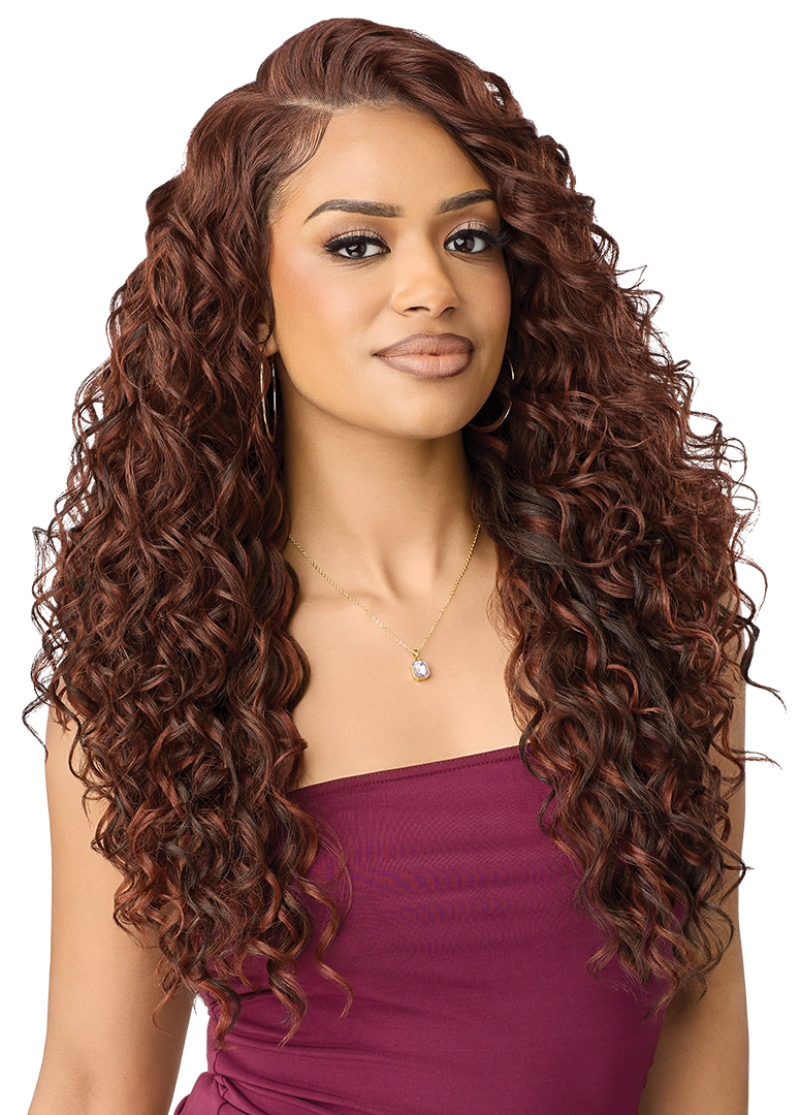 Outre Airtied Glueless Human Hair Blend 13x6 HD Lace Front Wig LOOSE DEEP 24"