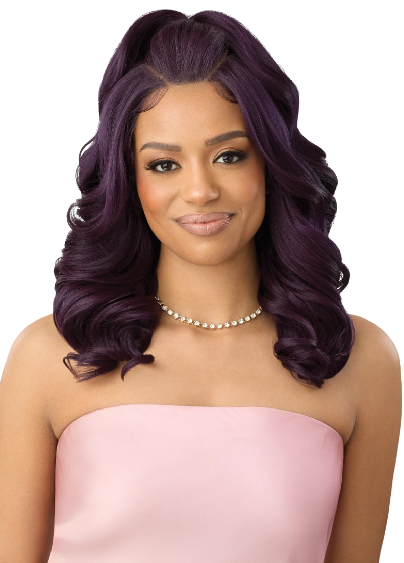 Outre Airtied Human Hair Blend 13x6 Glueless HD Lace Frontal Wig SOFT CURLS 18
