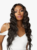 Sensationnel Human Hair Blend Butta HD Lace Front Wig LOOSE CRIMP 28