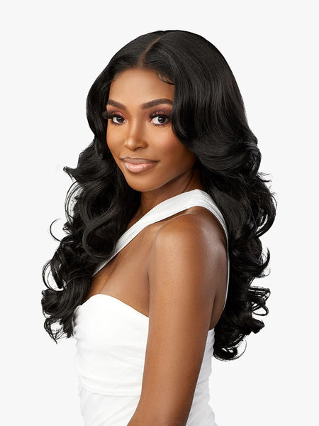 Sensationnel Human Hair Blend Butta HD Lace Front Wig CURLY BODY
