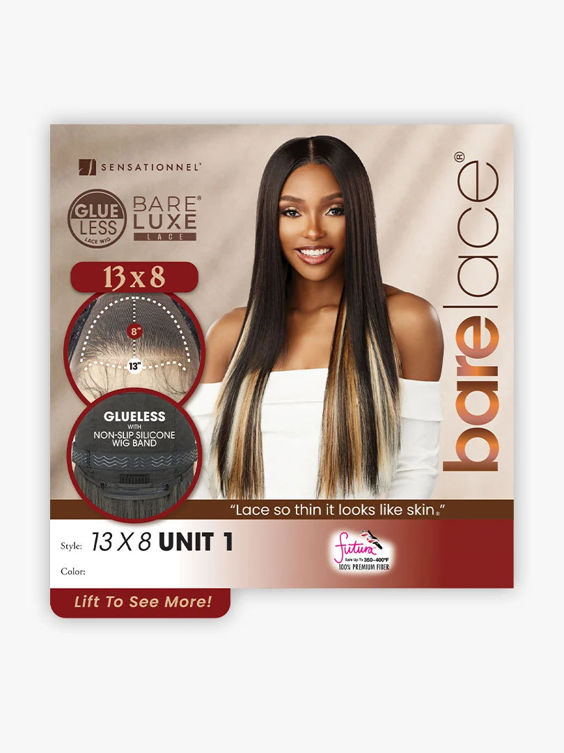 Sensationnel Bare Lace Glueless 13x8 HD Transparent Lace Front Wig UNIT 1