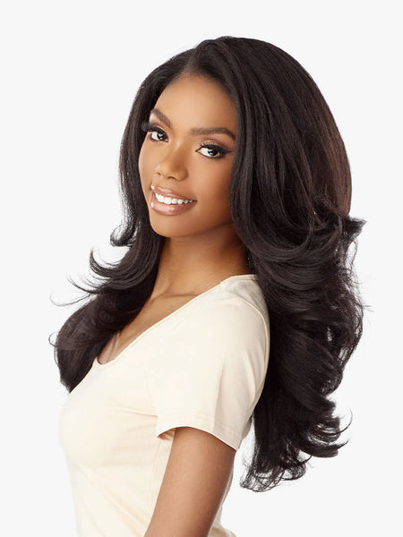 Sensationnel Curls Kinks Glueless HD 13x6 Lace Front Wig 13x6 KINKY BLOW OUT Kinky Edges 20"