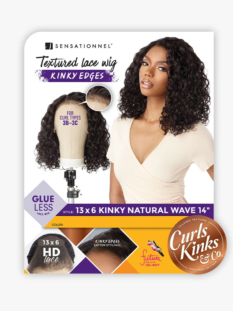 Sensationnel Curls Kinks & Co Synthetic Hair 13x6 Glueless HD Lace Wig KINKY NATURAL WAVE 14