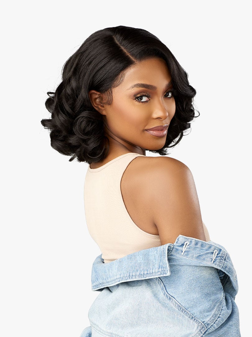 Sensationnel Glueless Curls Kinks & Co Textured HD Lace Part Wig Y-PART KINKY BARREL CURL 12"