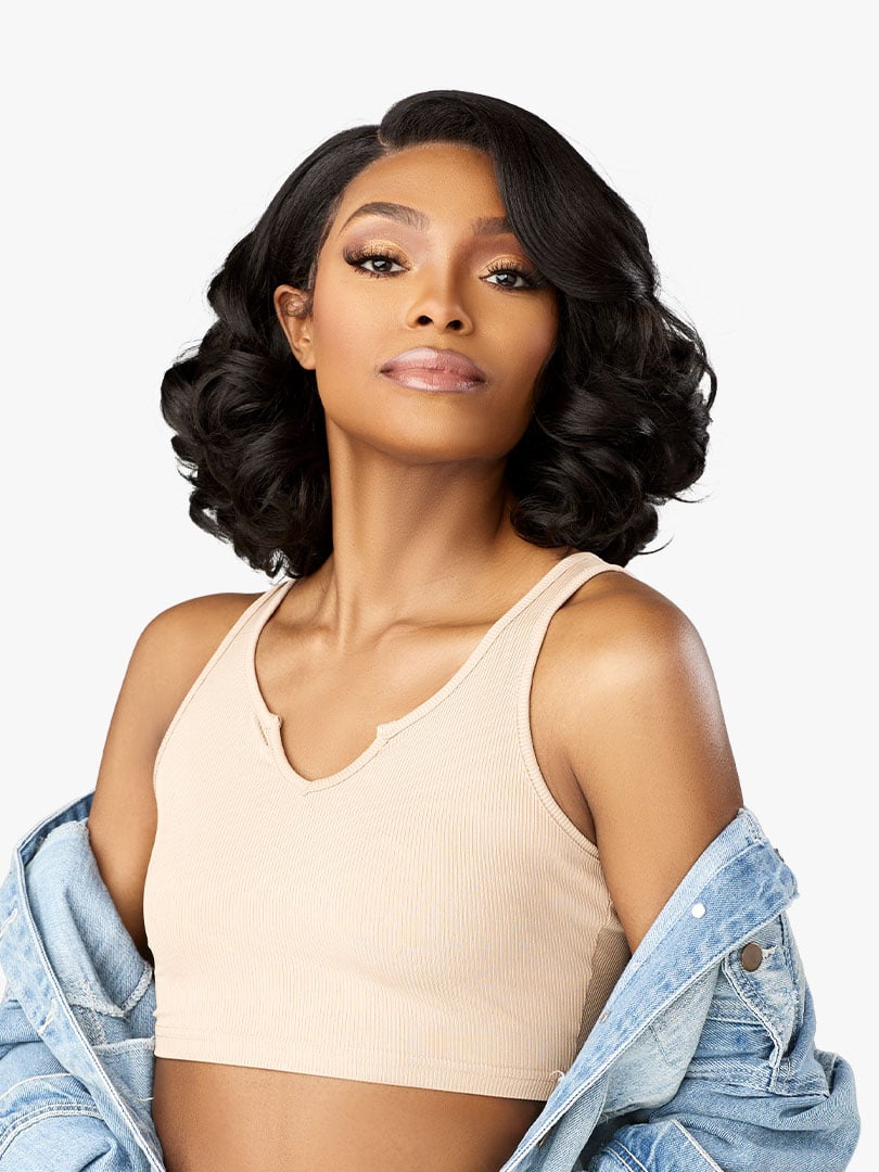Sensationnel Glueless Curls Kinks & Co Textured HD Lace Part Wig Y-PART KINKY BARREL CURL 12"