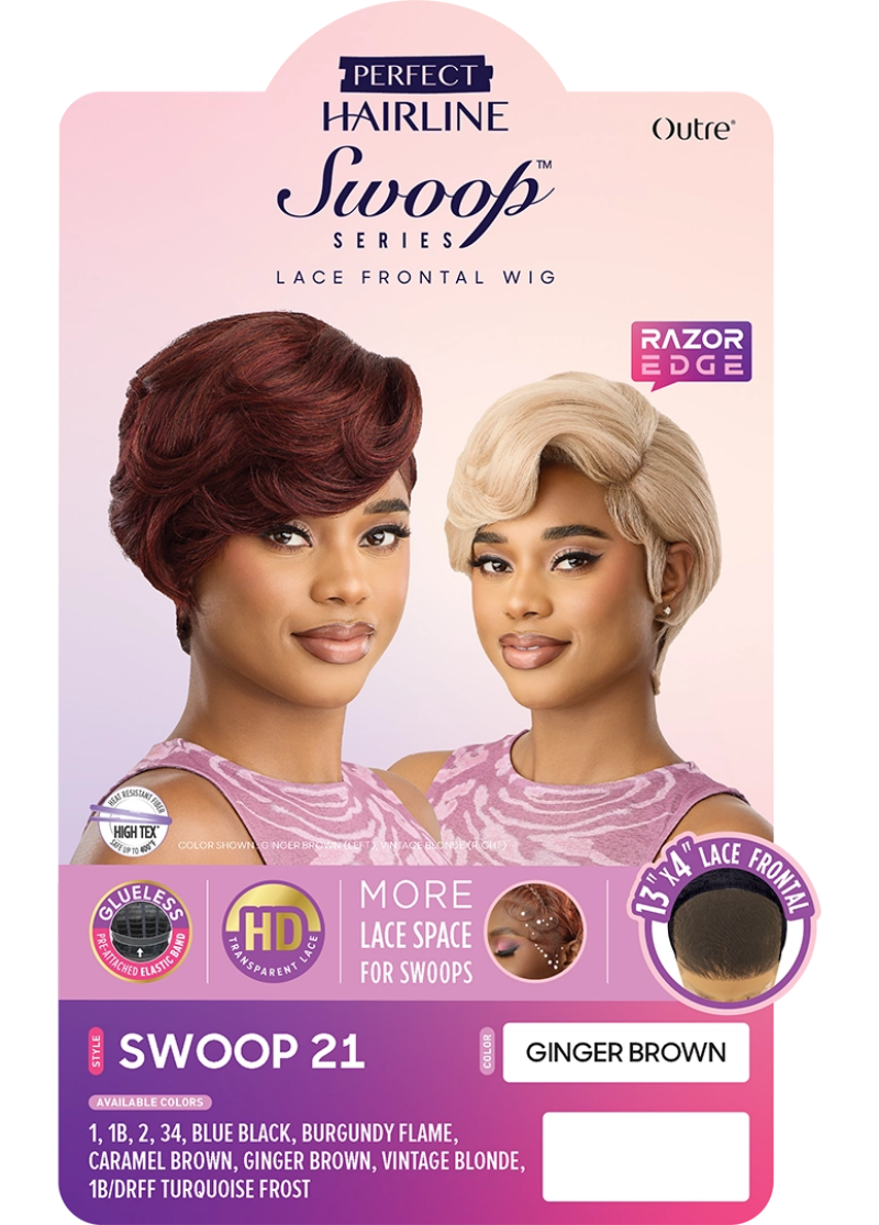 Outre Perfect Hairline Swoop Glueless 13x4 HD Lace Frontal Wig Razor Edge SWOOP 21